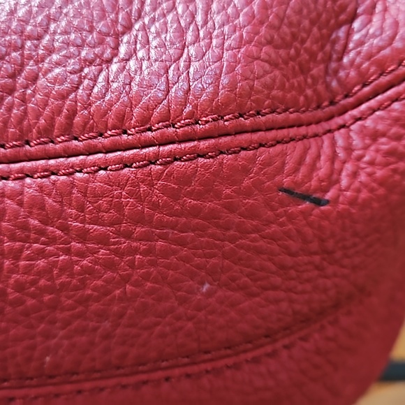 Vintage Allison Scott Red Leather Hobo Bag Purse - Picture 13 of 14